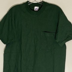 Vintage BVD T-Shirt Mens Medium Green Blank Single-Stitch USA Grunge Punk Pocket