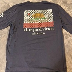 Vineyard Vines California Republic Whale Flag Pocket L/S Shirt Blue Mens Medium