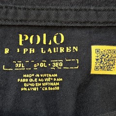 Polo Ralph Lauren Long Sleeve T-Shirt Black w Red Pony And Spellout Sz 3XL