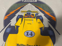 MALIBU GRAND PRIX Retro T-shirt Large Blue Northridge San Fernando Valley LA