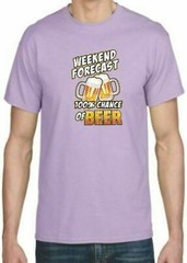 Adult DryBlend® T-Shirt – ( WEEKEND FORECAST – 100% CHANCE OF BEER – HUMOR / NOV
