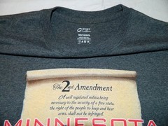 Men’s XL Gray Grey T-shirt 2nd Amendment Minnesota Gun Rights – Cotton Blend
