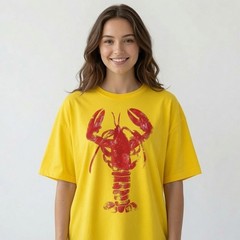 Vintage Lobster T Shirt Retro Coastal Beach Graphic Tee Summer Birthday Gift Wom