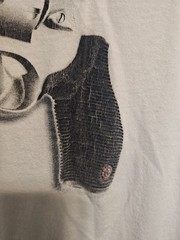 Vintage T Party Taurus Judge White T-shirt Size Large Used As-Is Distressed