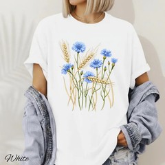 Cornflower Floral Comfort T-Shirt