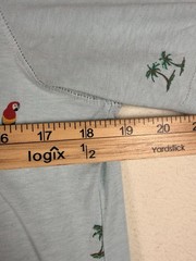 Free Planet Men’s Medium T-Shirt Palm Trees And Parrots Light Blue