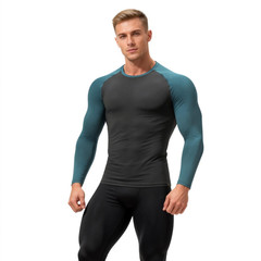 2 Packs Men’s Compression Shirts Long Sleeve Athletic Workout Gym Active Sports