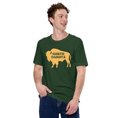 North Dakota Green Bison NDSU Unisex t-shirt S,M,L,XL,2X,3X,4X