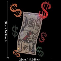 Fashion Trend Dollar Hot Diamonds Rhinestones Black Summer Luxury Men T-Shirt