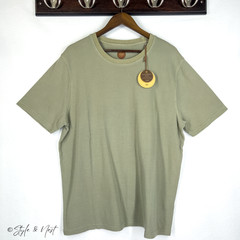 Common People Waffle Knit Tee Medium Sage Light Green Cozy Ribbed Coastal
