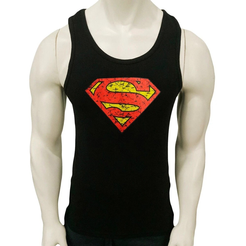 NWT SUPERMAN SHIELD SUPERHERO COMICS MEN’S SLEEVELESS TANK TOP