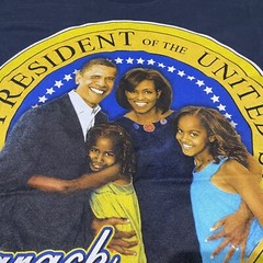 VINTAGE President Barack Obama First Family T-shirt Men’s Large Rap Tee Graphic