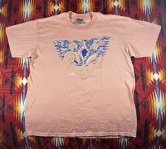 Vintage 90’s Oneita Nature Shells Ocean T-Shirt XL Single Stitch USA Made Pink