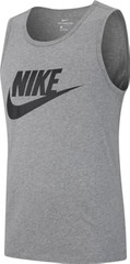 Nike Men’s Sportswear Tank, Dark Grey Heather/Black, Small – Dark Grey Heather/B