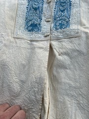 True Vintage Mexico Hand embroidered Mexican peso shirt 1940-1970
