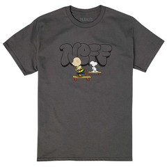 Neff Peanuts Men’s Charlie Brown and Snoopy Skateboard Adventure T-Shirt
