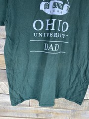 Ohio University Dad Men’s Sz L Green Heavy Cotton Short Sleeve T-Shirt