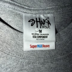 Shaka Wear Super Max Heavy Gray Blank T-Shirt Mens XL