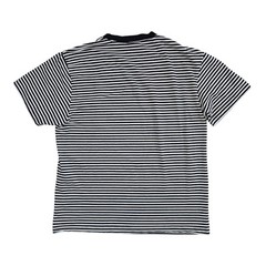 Teddy Fresh T-Shirt Mens Large Striped Short Sleeve Tee Black White Bear Button