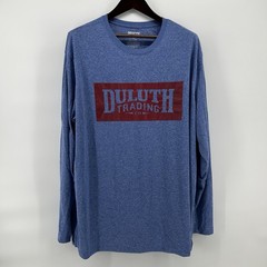 Duluth Trading Co T Shirt Mens 2XL Heather Blue Graphic Long Sleeve Tee Heritage