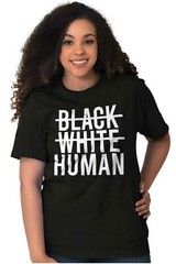 Black White Human Social Justice Activist Womens or Mens Crewneck T Shirt Tee