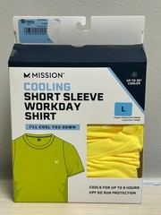 Mission Unisex Short Sleeve Performance Shirt Hi Vis Yellow-Large