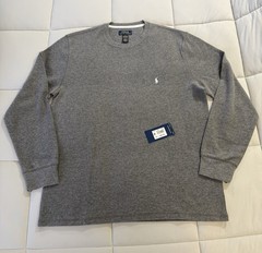 Polo Ralph Lauren Waffle Knit Long Sleeve Sleep Shirt Men’s Size XL Charcoal