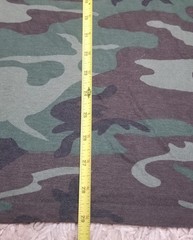 Vtg Woodland Camouflage Pocket T-Shirt Army Military Single Stitch 80s 90s USA L