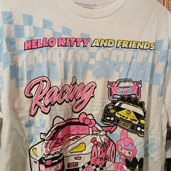 Hello Kitty x Tokyo Speed – T Shirt JDM San Rio- Size Small- All Over Print