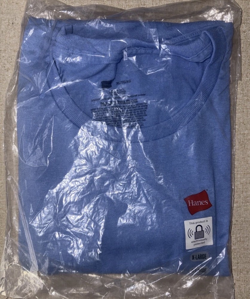 Hanes Unisex Ecosmart Stylish T Shirt Casual Carolina Blue Plain T-Shirt – XL