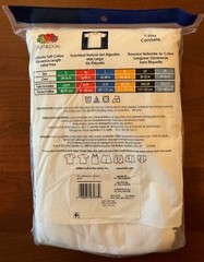 Vintage Fruit of The Loom Crew Neck White Cotton T-Shirt 3 Pack, size Large