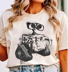 Disneyl Pixar Wall-E Spray Paint Stencil T Shirt Unisex#1