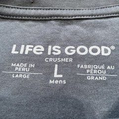 Life Is Good Crusher Tee Men L I’m Not Old I’m Classic Holiday Wreath Truck Blue