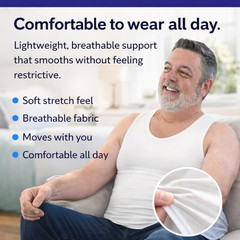 Men’S Ultra Slimming Shirt – Sleeveless Chest and Tummy Control Undershirt