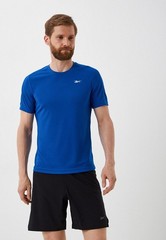 Reebok Workout Ready Tee Vector Blue Size Medium Speed Wicking Crewneck Men