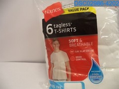 Qty= 1 (1 Pack of 6): Hanes: Men’s White Small Tagless T-Shirts 043935516154