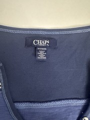 Chaps Denim Men’s Long Sleeve Henley T-Shirt – Solid Blue 2X Big & Tall