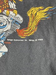 Vintage Harley-Davidson Shirt Mens Small Black Milwaukee Thunder 80s Graphic Tee
