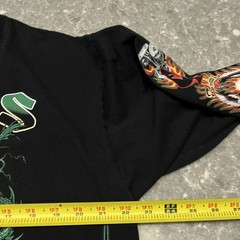 Bad Ass Bikers Long Sleeve T-Shirt Black Long Sleeve Dragon Size XL