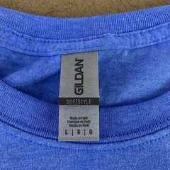 Gildan Men’s Size Large Softstyle Blue Short Sleeve T-Shirt New