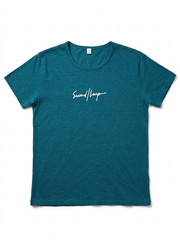 Second Layer Men’s XXL Teal Slub Cotton T-Shirt Slim Fit Crew Neck Short Sleeve