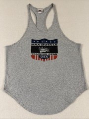 Vtg 90s MAX Muscle Gear Tank Top Shirt Sz Sm? Bodybuilding Training Gear USA