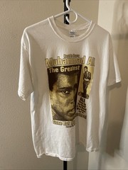 Vintage Y2K Muhammad Ali Rest In Peace Shirt Men’s Large White Shirt Men’s Large
