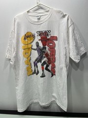 Vintage Michael Jordan Magic Johnson Lakers Vs Bulls T Shirt Mens Sz XL