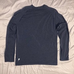 PUBLIC REC Henley Shirt Mens Medium Blue Long Sleeve Go-To Pima Cotton Tencel