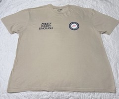 Formula 1 F1 Performance & Design Graphic T Shirt Mens XL Beige Short Sleeve
