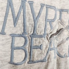 Vintage Myrtle Beach Shirt Mens XL Gray Embroidered Dolphin USA 90s Thrashed