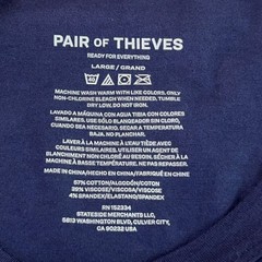 Pair of Thieves Mens Size Large Navy Blue Short Sleeve T-Shirt 2 Pieces New