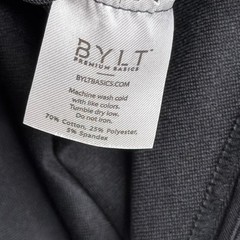 NWT BYLT Drop Cut Lux Curved Hem Athletic Fit Shirt Black Short Sleeve Men’s XL