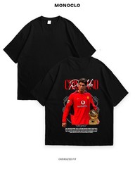 Oversized Soccer Graphic T-Shirt Men’s Vintage Style Football Player Apparel Tee